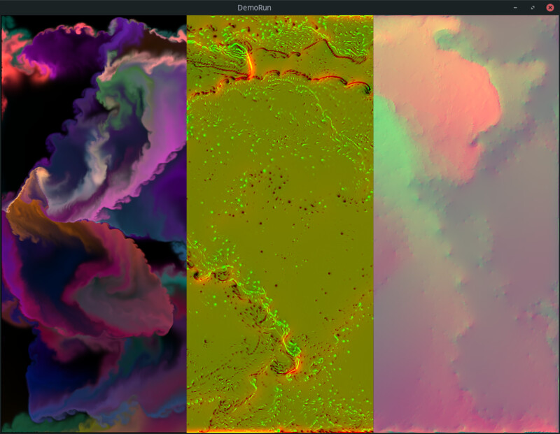 Screenshot of different buffers being displayed in the application.