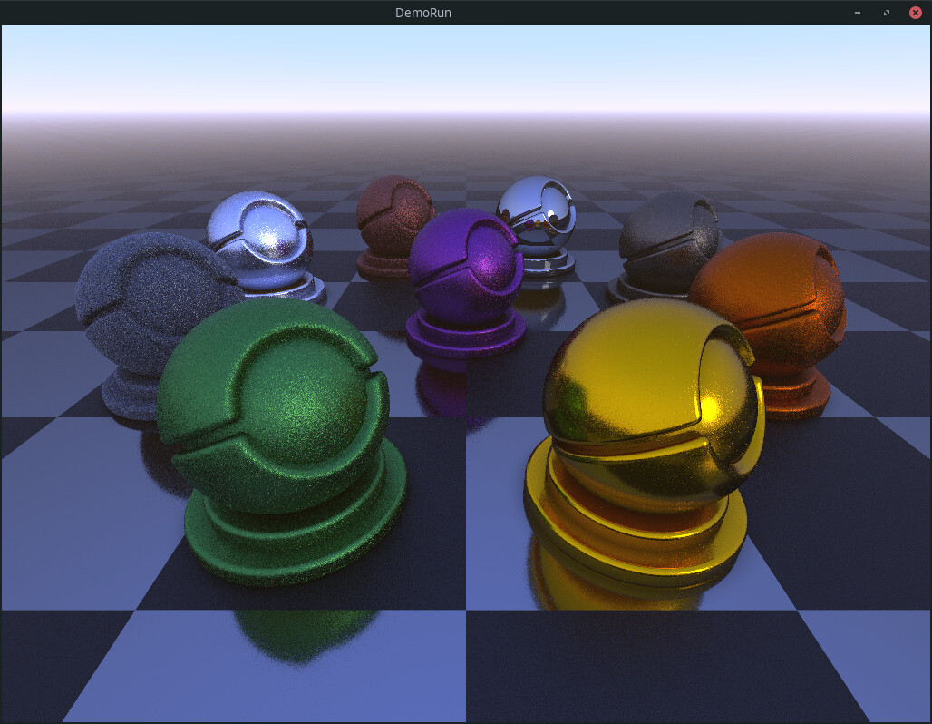 Screenshot of window rendering the local shader.